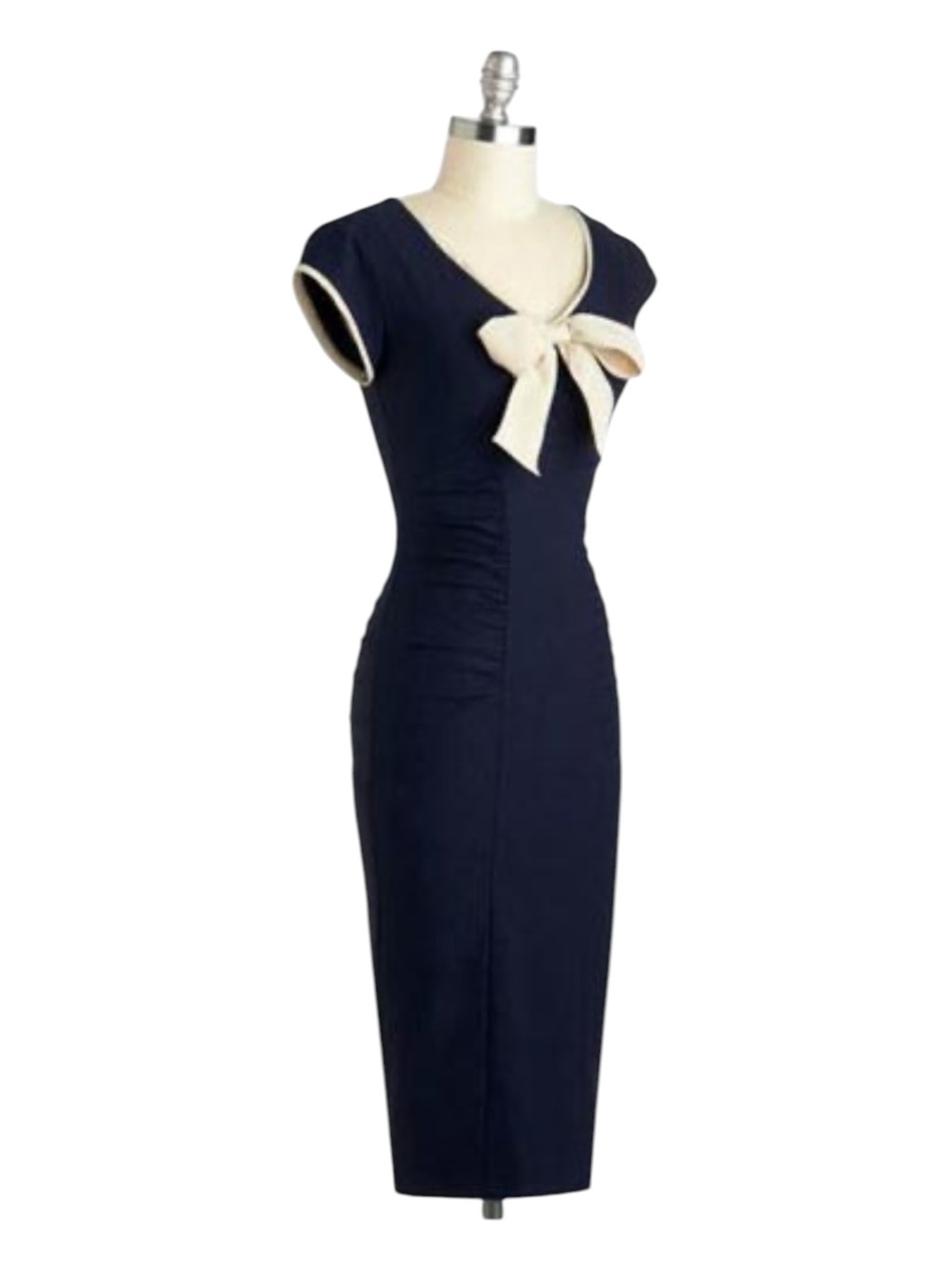 Stop Staring! Newport 1950's Navy Fitted Dress, sz Small. MSRP $249